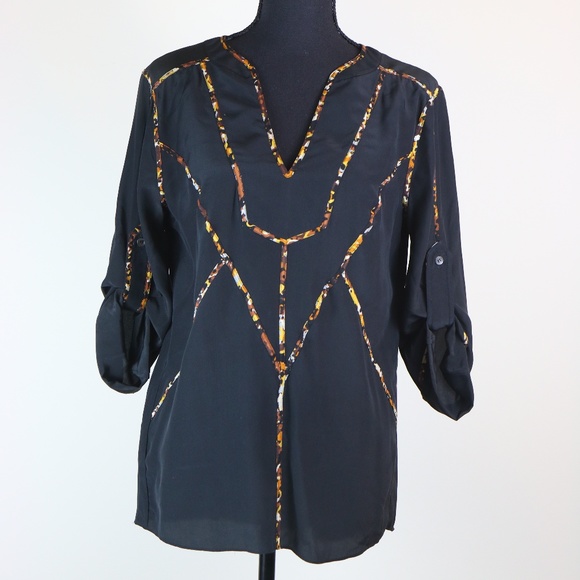 BCBGMaxAzria Tops - BCBG MAXAZRIA Black Silk Top